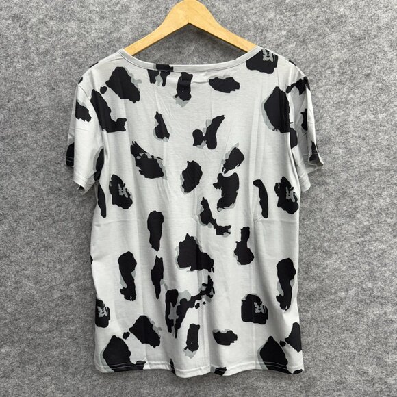 Haute Edition Women's Pullover T-Shirt, V Neck, Black Gray, Size L, NEW - Picture 3 of 11